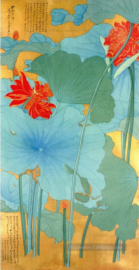 Chang dai chien lotus 1948 traditionnelle Peintures à l'huile